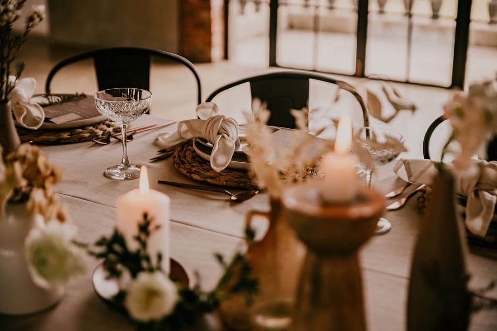 Special occasion reception - Stylish table decor at Ever Be Wedding Venue